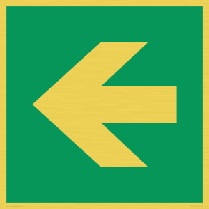 E913 Safe condition: Left arrow (90 deg supplimentary)